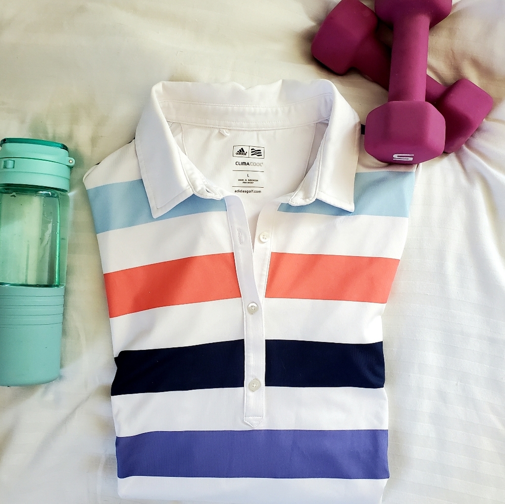 Adidas Striped Golf Shirt